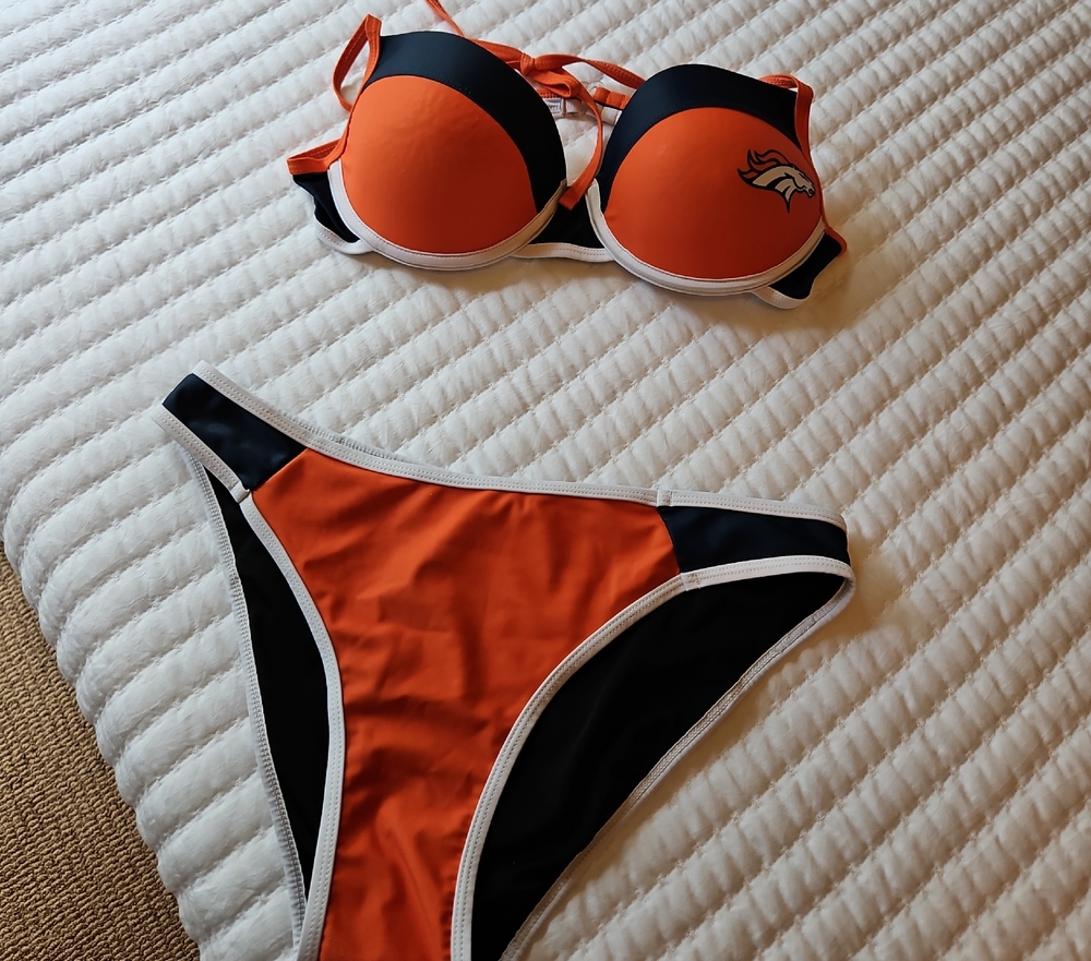 NFL Orange and Black Bikini Sporty Swimwear
